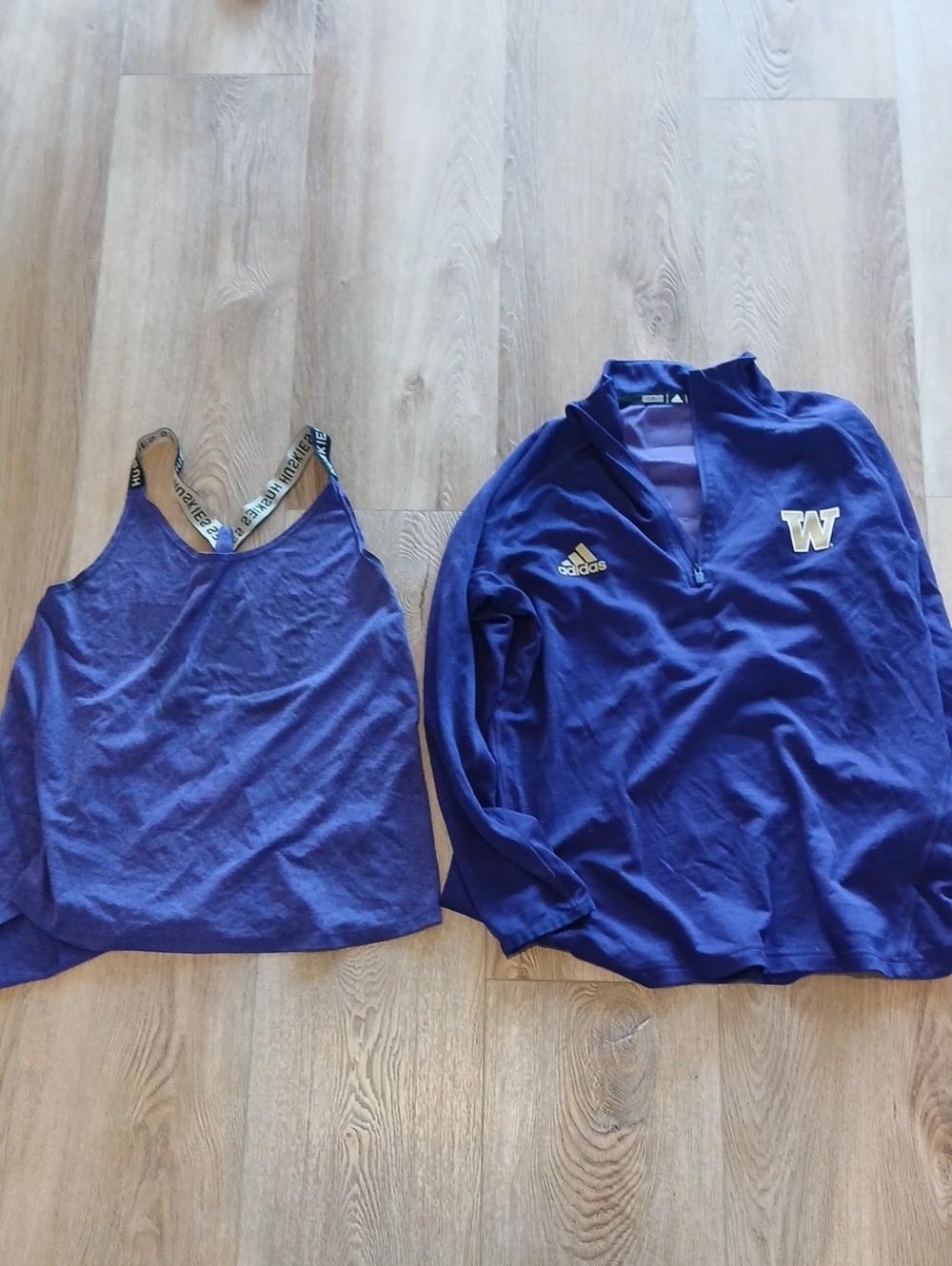 Washington Huskies Xl Lot Purple Quarter-Zip Pullover and Tank Set